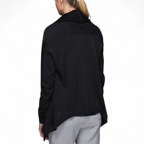 Lululemon Women’s Cabin Yogi Wrap Cashmere Blend Reversible Hooded Cardigan - Picture 2 of 8